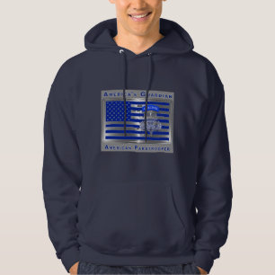 Amerikanska Guardian Airborne Paratrooper Flagga Hoodie