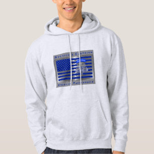 Amerikanska Guardian Airborne Paratrooper Flagga Hoodie