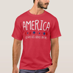 Amerikanska guden Shed Hans Grace den 4 juli T Shirt