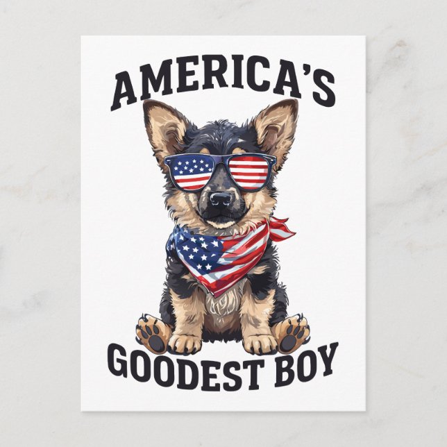 Amerikanska guldshepherd vykort (Framsida)