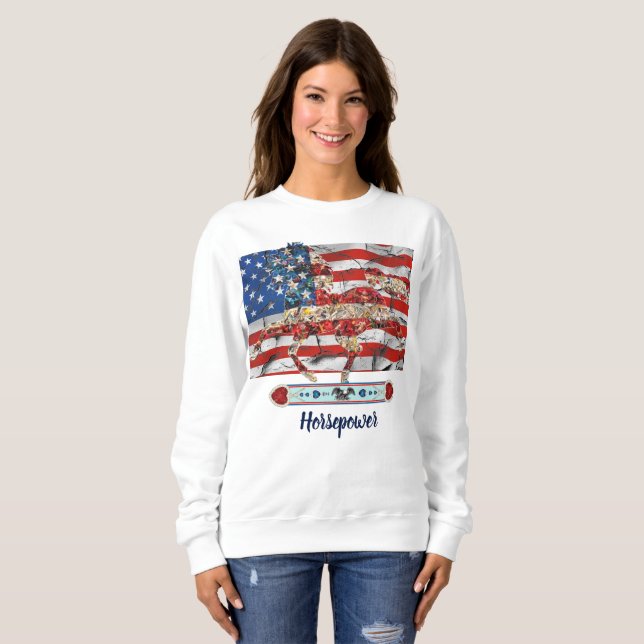 Amerikanska hästkrafter t shirt (Hel framsida)