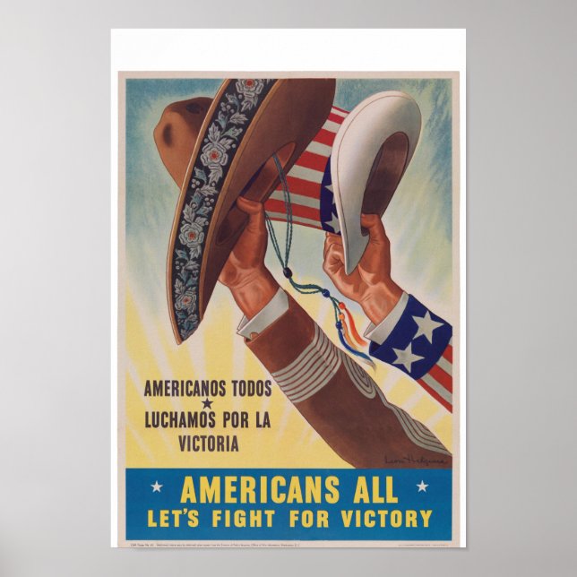 Amerikanska hela Vintagen Krig Poster (Framsidan)