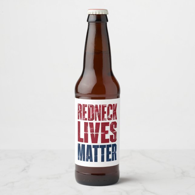 Amerikanska Helgdag Rednacke Matter 4:e juli USA Ölflaska Etikett (Framsida)