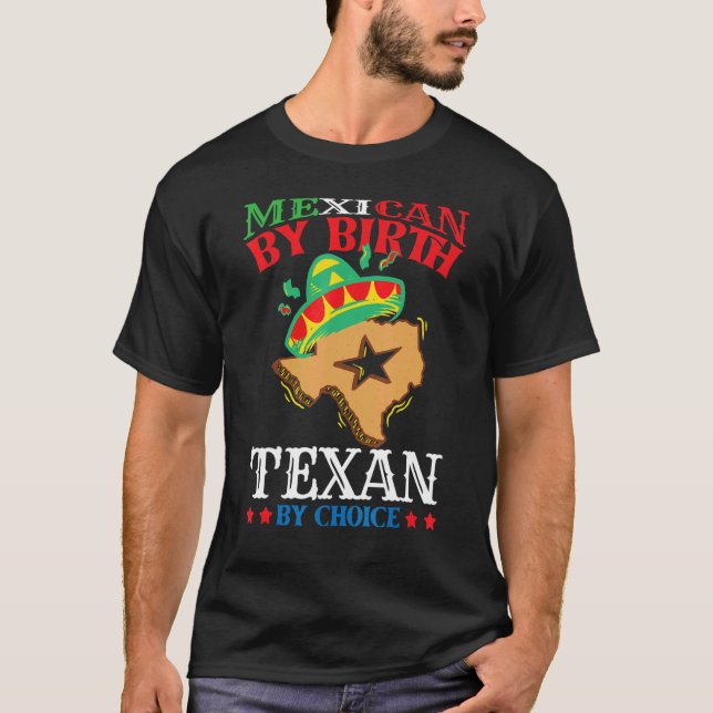 Amerikanska Hispanic Texas Mexiko T Shirt (Framsida)