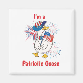 Amerikanska högtider Rolig Patriotisk Gås Magnet