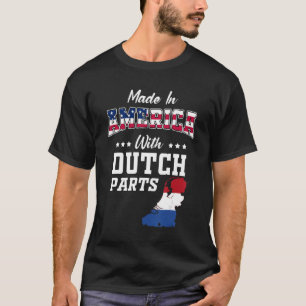 Amerikanska holländska delar Nederländerna Karta U T Shirt