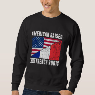Amerikanska höns med Fransk Roots Frankrike Fransk Lång Ärmad Tröja