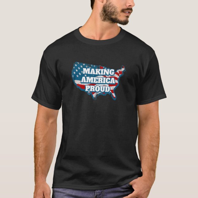 Amerikanska hösten 4 juli Oberoende fjärde året T Shirt (Framsida)