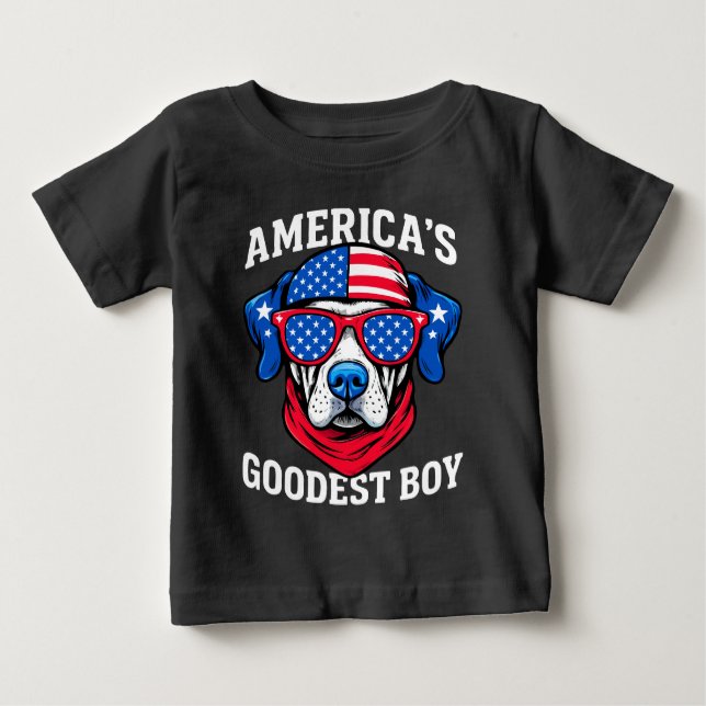 Amerikanska Hund Goodest Boy T Shirt (Framsida)