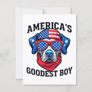 Amerikanska Hund Goodest Boy Vykort