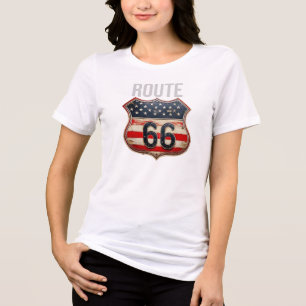 Amerikanska huvudgatuvägen 66 kvinnor t shirt