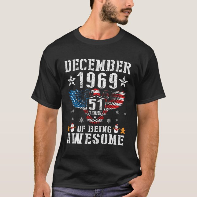Amerikanska i december 1969 Födelsedag 51 år av Be T Shirt (Framsida)