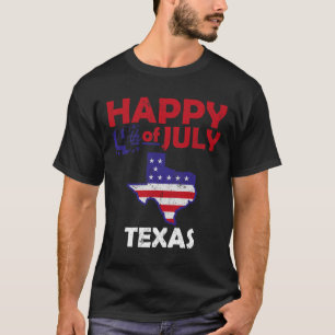 Amerikanska Independence day 4 juli Veteran Texas T Shirt