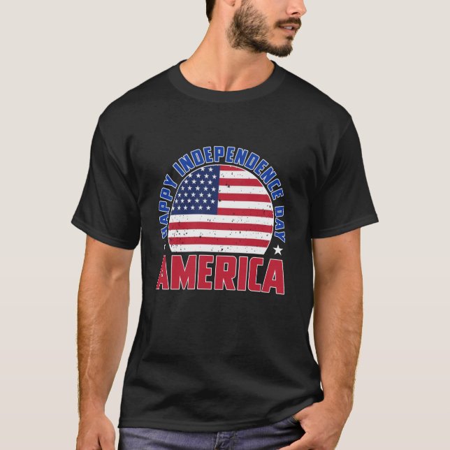 Amerikanska independence day älskare, 4:e july t shirt (Framsida)
