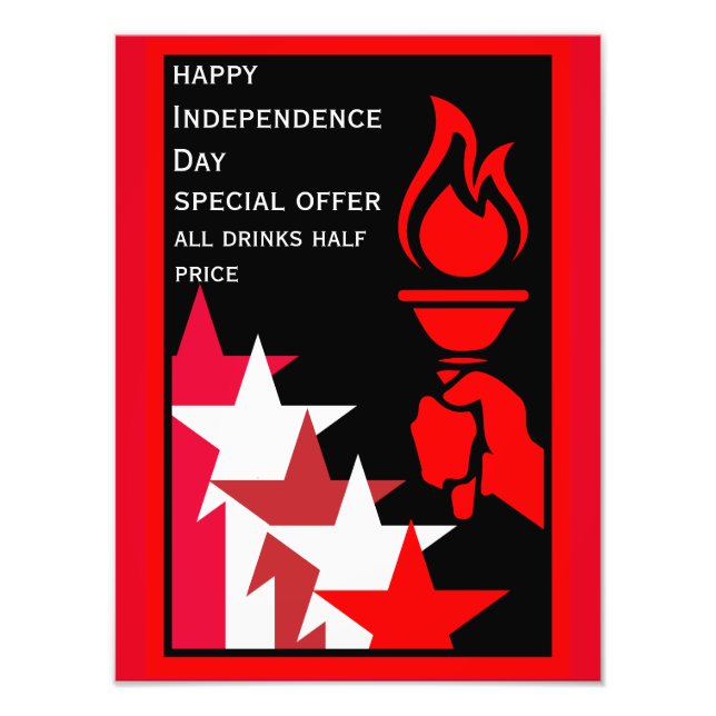 Amerikanska Independence day Fototryck (Framsidan)