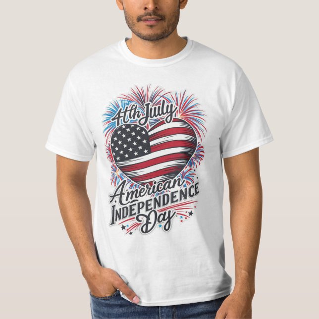 Amerikanska Independence day, toppdesign T Shirt (Framsida)