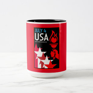 Amerikanska Independence day Två-Tonad Mugg