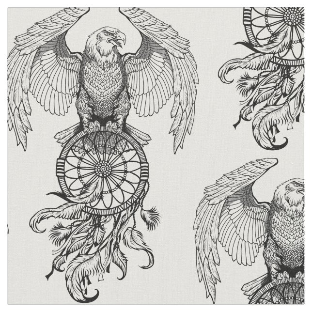 Amerikanska indianer drömamcatcher tyg (Närbild)