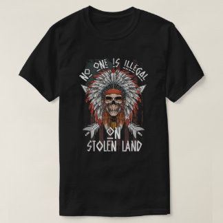 Amerikanska - ingen är olaglig på stenkolsmark t shirt