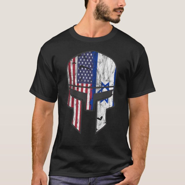 Amerikanska-israeliska alliansen - Pridet Spartan T Shirt (Framsida)