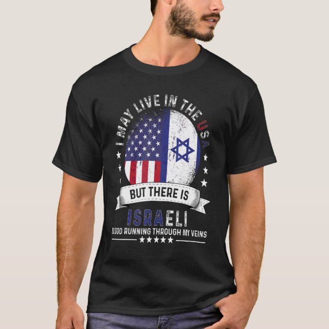 Amerikanska israeliska hem i USA Patriot American  T Shirt (Framsida)