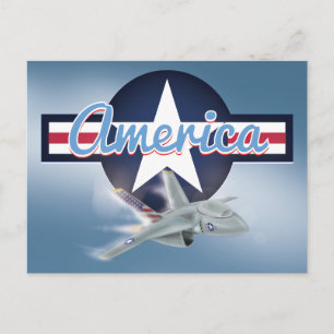 Amerikanska Jet-stridskraften Luft Force Vykort