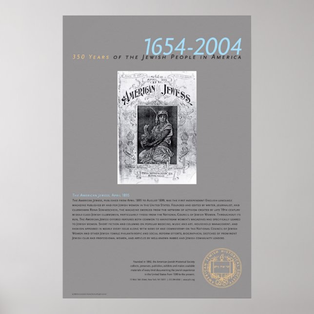 Amerikanska judar, april 1895 poster (Framsidan)