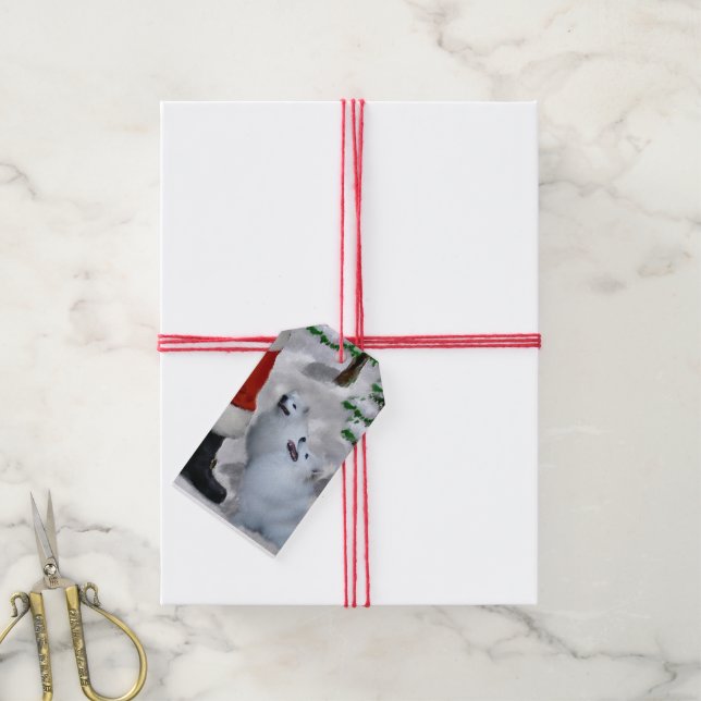 Amerikanska julgåvor presentetikett (Med Snöre)