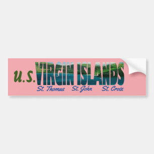 Amerikanska Jungfruöarna Bumper Sticker Bildekal