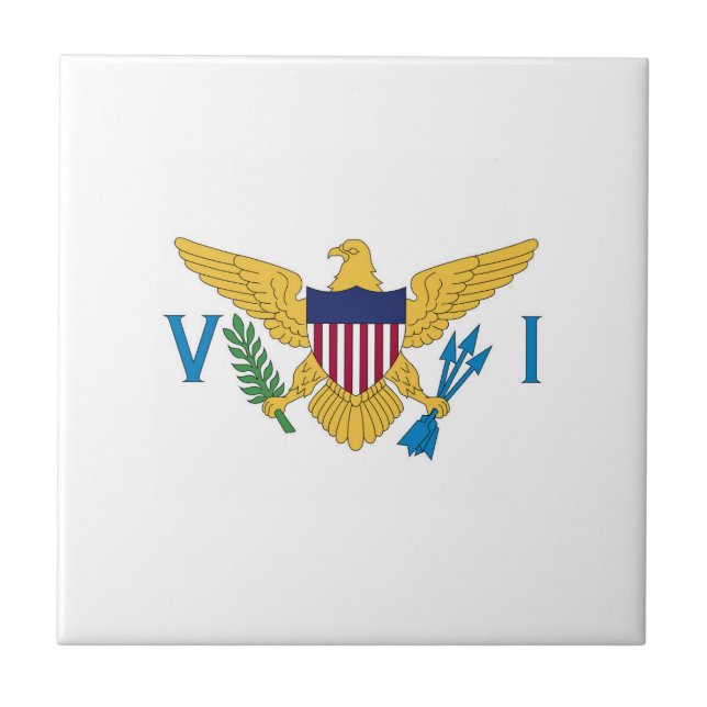Amerikanska Jungfruöarna flagga Kakelplatta (Framsidan)