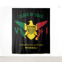 Amerikanska Jungfruöarna Flagga, klass, Grönt Gult