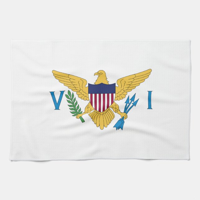 Amerikanska Jungfruöarna flagga Kökshandduk (Horisontell)