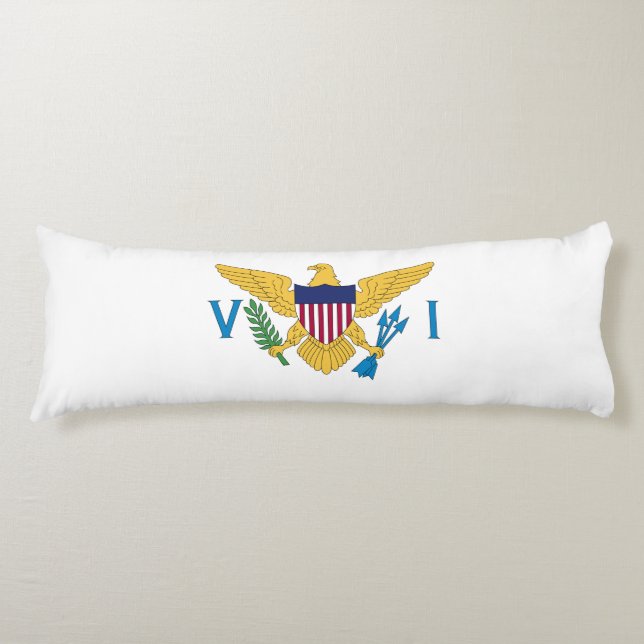 Amerikanska Jungfruöarna flagga Kroppskudde (Framsidan)