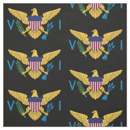 Amerikanska Jungfruöarna Flagga (Large) Black Tyg