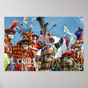 Amerikanska Jungfruöarna Flagga Moko Jumbies St. C Poster