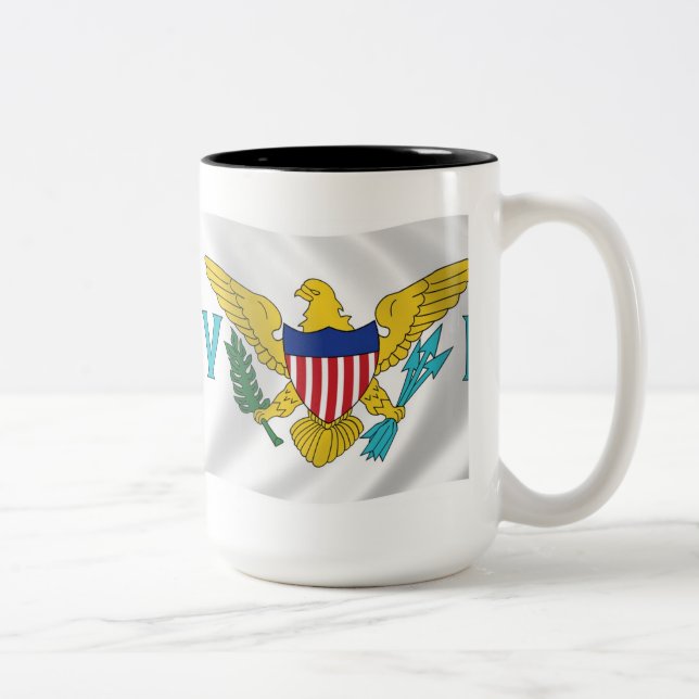 Amerikanska Jungfruöarna Flagga Mugg (Höger)