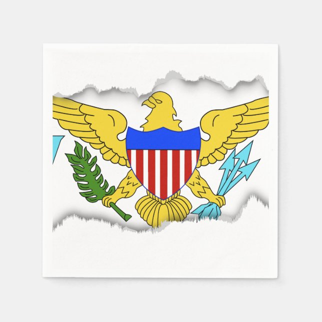 Amerikanska Jungfruöarna flagga Pappersservett (Framsidan)