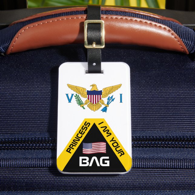 Amerikanska Jungfruöarna Flagga, påsar märkre, Per Bagagebricka (Framsida Insitu 2)