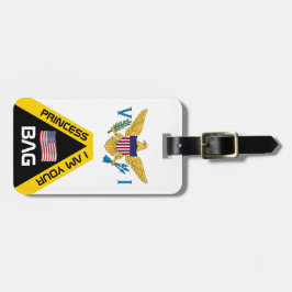 Amerikanska Jungfruöarna Flagga, påsar märkre, Per Bagagebricka