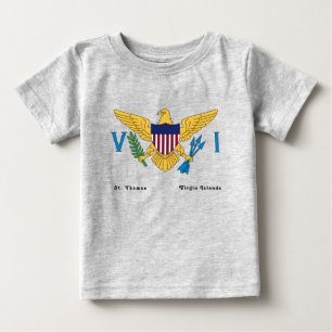 Amerikanska Jungfruöarna Flagga Personalize Gråt T Shirt