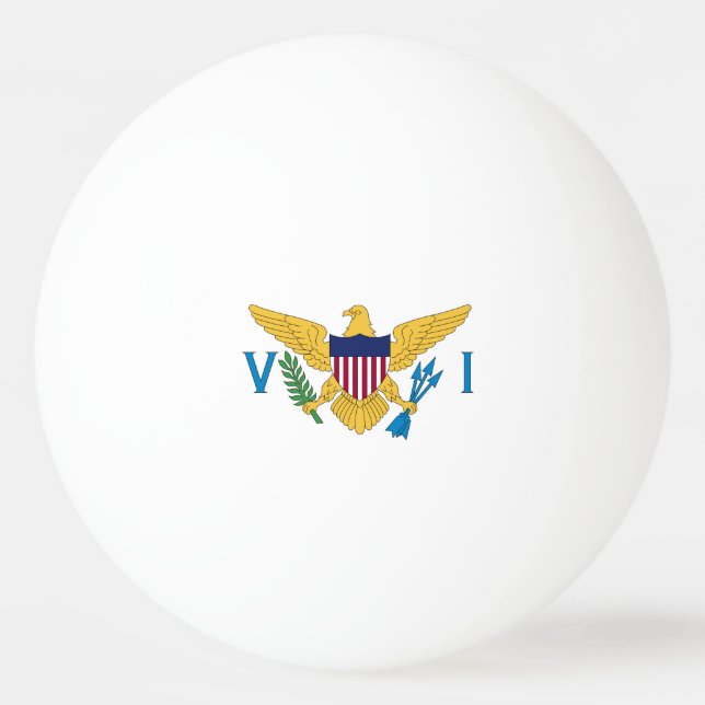 Amerikanska Jungfruöarna flagga Pingisboll (Framsidan)