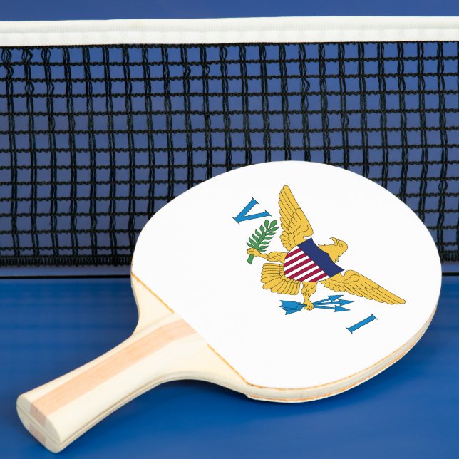 Amerikanska Jungfruöarna flagga Pingisracket (Insitu)