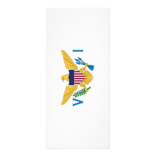 Amerikanska Jungfruöarna flagga Reklamkort