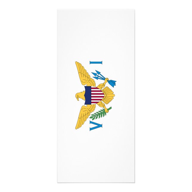 Amerikanska Jungfruöarna flagga Reklamkort (Framsidan)