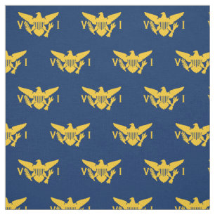 Amerikanska Jungfruöarna Flagga (Small Navy Blue Tyg