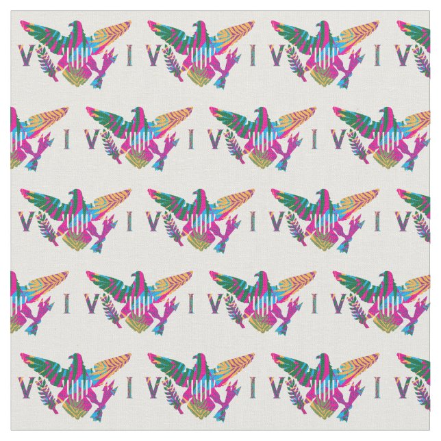 Amerikanska Jungfruöarna Flagga (Small) Tropical L Tyg (Närbild)