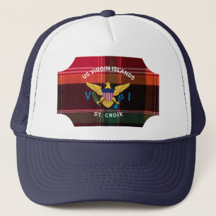 Amerikanska Jungfruöarna Flagga St. Croix Madras A Keps