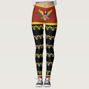 Amerikanska Jungfruöarna Flagga St. Croix St. Tho Leggings