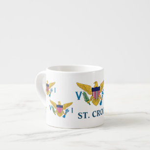 Amerikanska Jungfruöarna Flagga St. Croix USVI Espressomugg