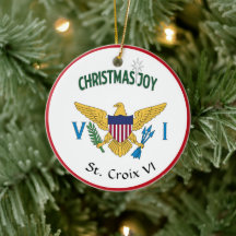 Amerikanska Jungfruöarna Flagga St. Croix USVI Jul